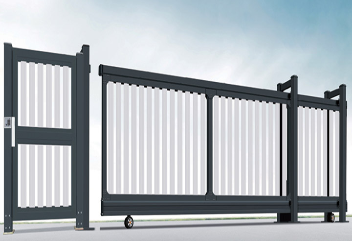 重庆灰色智能直线伸缩门02